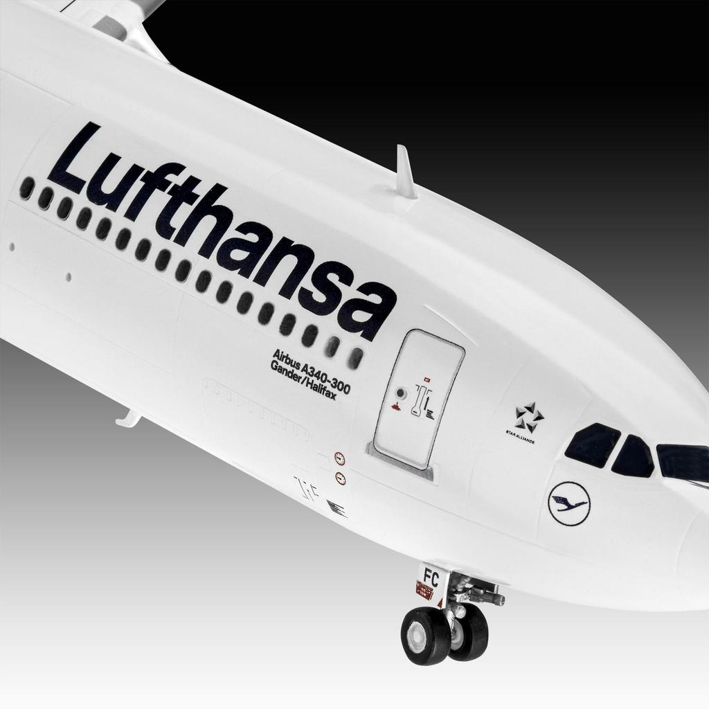 Revell Scale Airbus Lufthansa Passenger Aircraft Plastic Model Kit 03803 1/144 A340-300