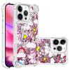 For iPhone 16 Pro Max Case Cartoon Glitter Quicksand Liquid Cover On for iPhone 16 Pro Plus 16Pro Max 16ProMax Phone Case Funda