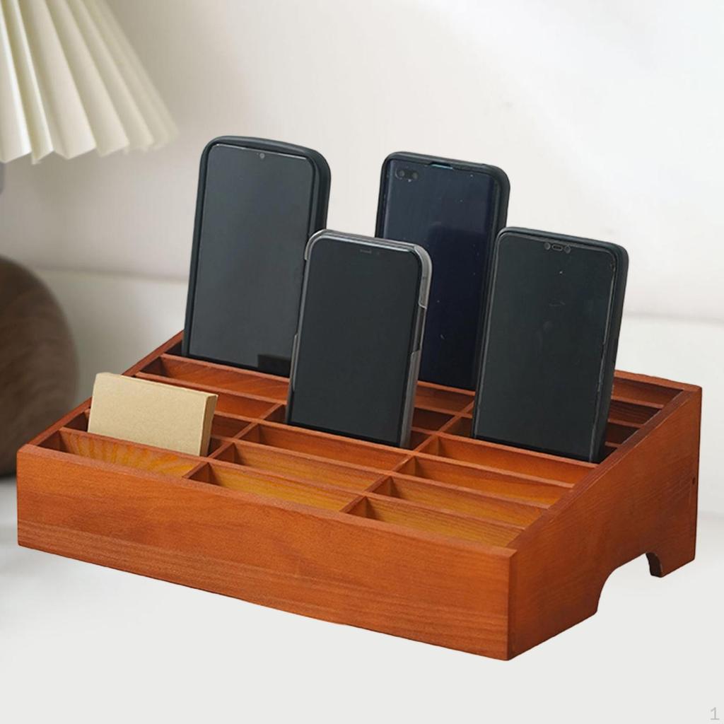 Handy-Speicherverwaltung 24 Fächer Multifunktionaler Tragbarer Rechteckiger Desktop-Organizer für
