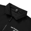 New Balance Logo Full-Zip Woven Jacket Asia Sizing 'Black White' Unisex AMJ22350-BK