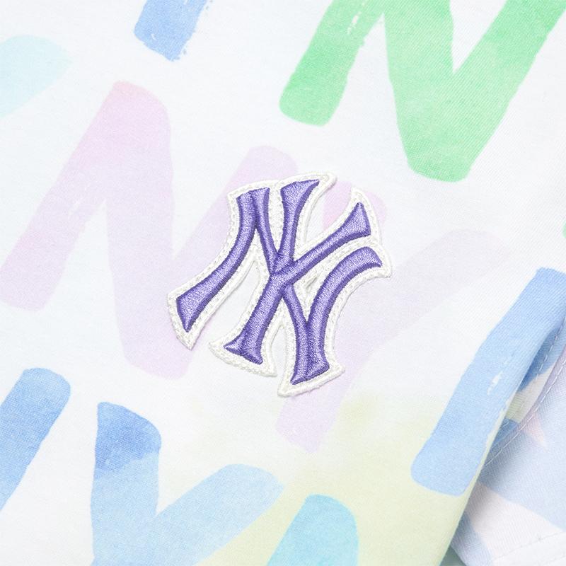 New MLB Base Logo Crop Tops Women's White 3FTSM0023-50WHS