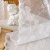 1PC LOZUJOJU French Rococo Style Sheer Curtain Pastoral Style Lace Half Curtain Door Curtain for Living Room Kitchen Cupboard Window Home Decor