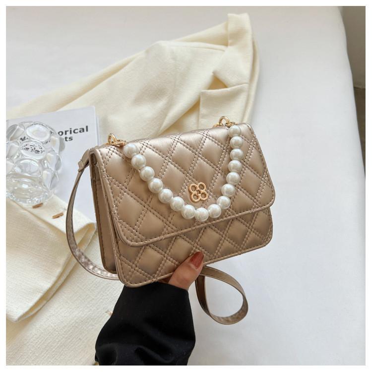 

2023 Fashion New Beaded Mini Square Bag Women s Personalized Single Shoulder Bag Crossbody Bag Diamond Stitch Embroidery Small Bag хакі
