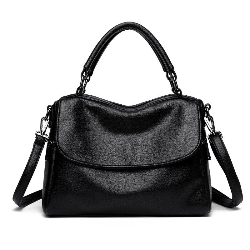 

Women s bag 2025 new trendy and versatile fashion large-capacity shoulder messenger commuter bag casual soft leather handbag