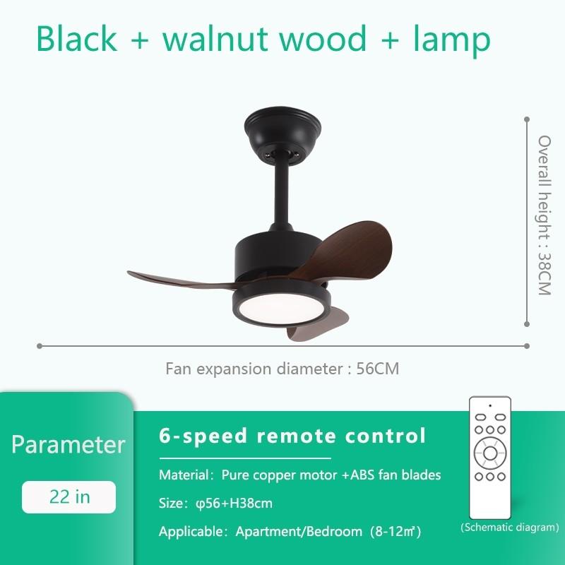 22" Household Electric Ceiling Fan with Hook 3/5 Blades & LED Lighting Fan Silent DC Motor & Energy Saving Fan