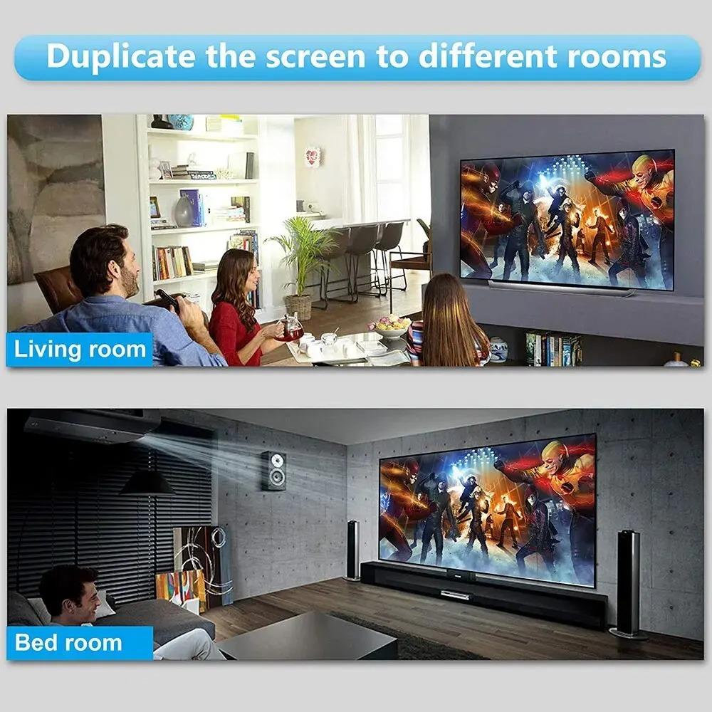 4K HDMI-compatible Splitter Switch 1 in 2 Out Video Distributor Amplifier Dual Display for Box PC Monitor Projector Laptop