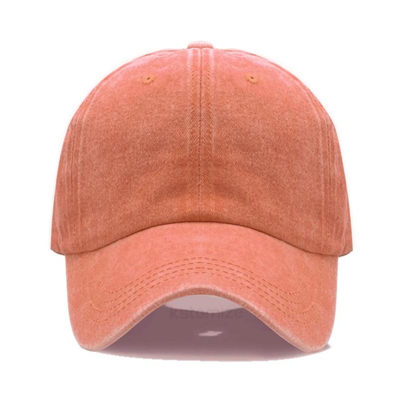 Personalized Vintage Washed Cotton Baseball Cap Custom Embroidered Logo Text Name Dad Hat for Men Women