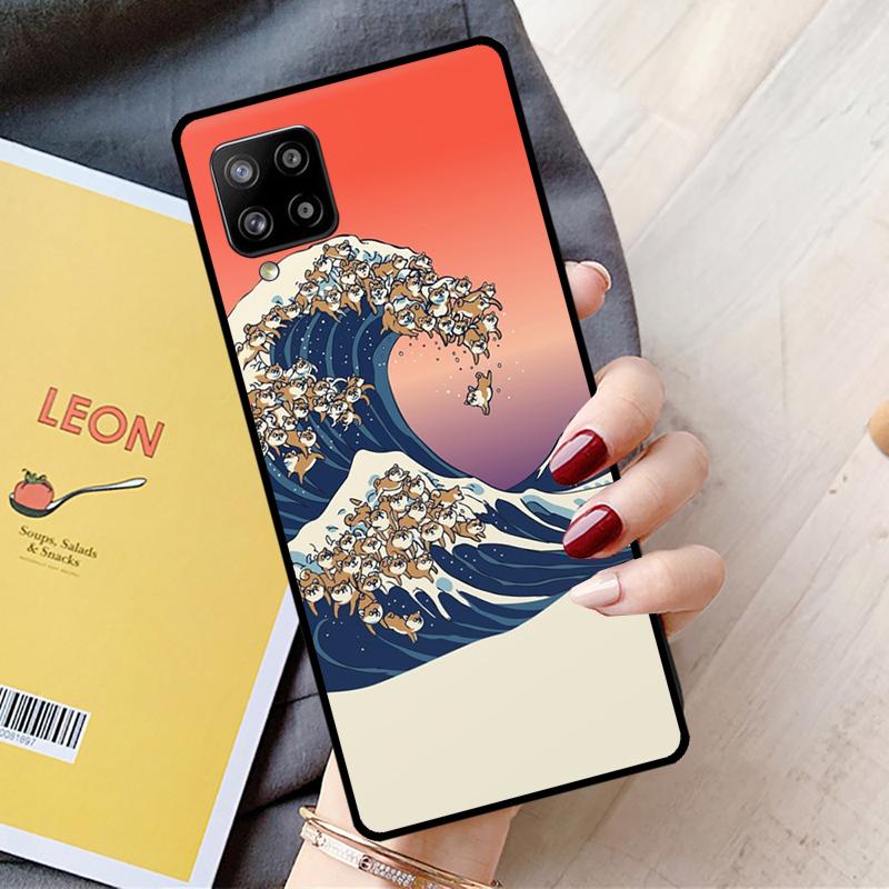 Shiba Inu Cute Cartoon Art For Samsung Galaxy A55 A35 A15 A22 A32 A52 A54 A34 A14 A53 A33 A56 A36 A26 A16 A05 A06 Case