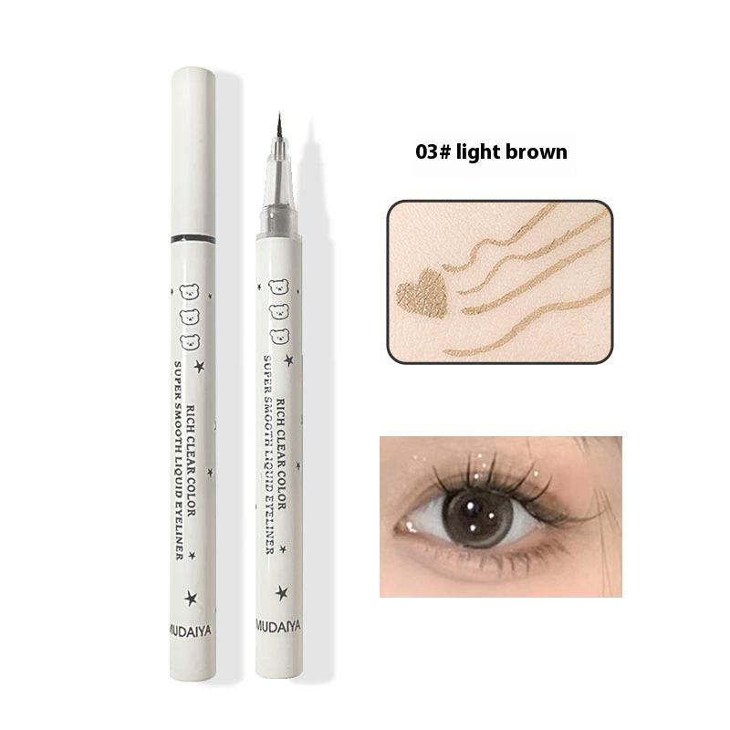 3 Colors Cute Bear Waterproof Long-Wearing Liquid Eyeliner Makeup Smudge-Proof Quick-Drying Formula for Sensitive Eyes Cosmetics
