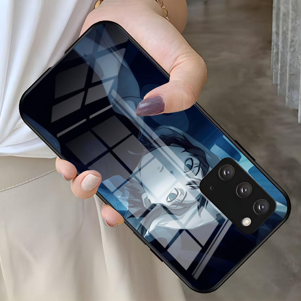 Serial Experiments L-Lain Phone Case For Samsung S26 S25 S24 FE S23 S22 S21 Plus S20 Ultra Note20Ultra Black Glass Cover