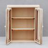 1:12 Dollhouse Miniature Double Door Cabinet Bookcase Storage Rack Mini Wooden Wall Mounted Display Shelf Furniture Model Toys