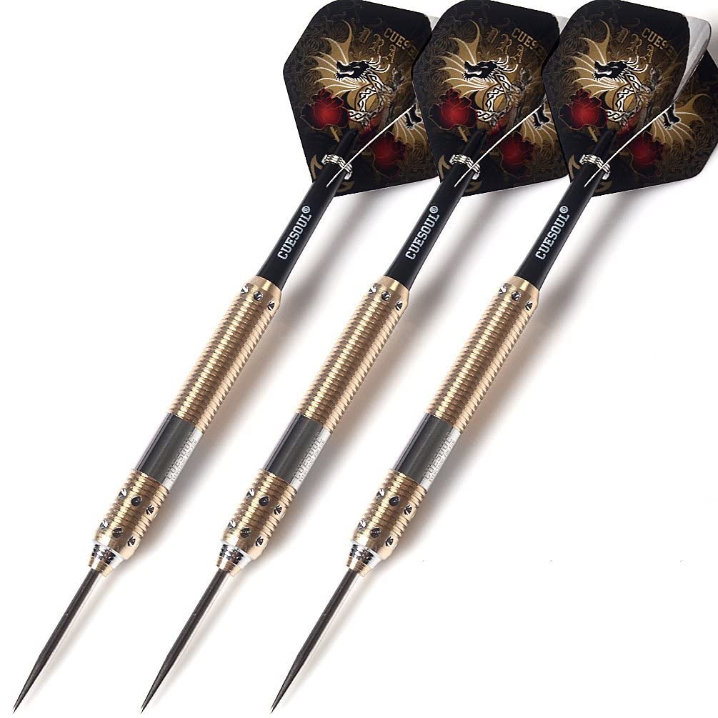 CUESOUL Dragon Deluxe Brass Steel Tip Darts Set, 21g F2301-L