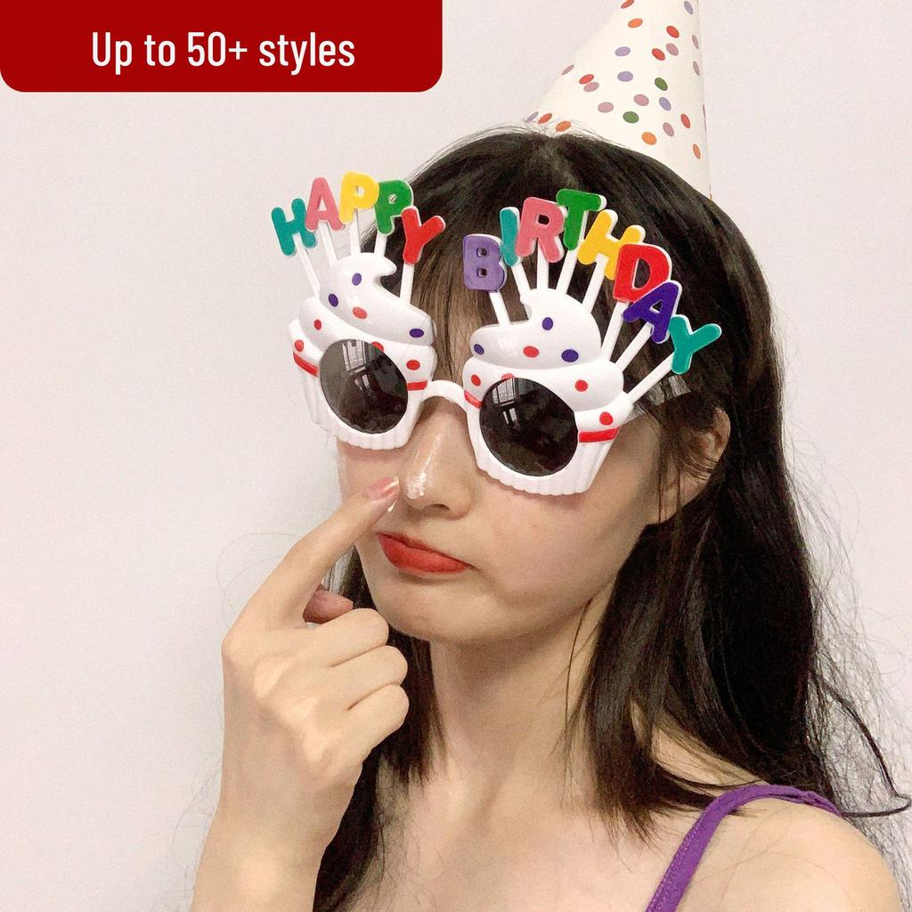Birthday Cake Party Glasses - Internet Celebrity Style Photo Props