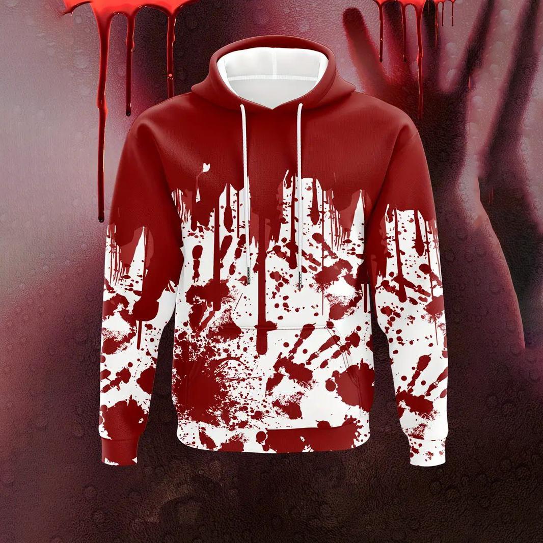 

Мужская толстовка с капюшоном Horror, осенняя повседневная толстовка с длинным рукавом, топ с принтом Harajuku, винтажная уличная одежда, мужская толстовка с капюшоном большого размера y2k Clothing 3XL