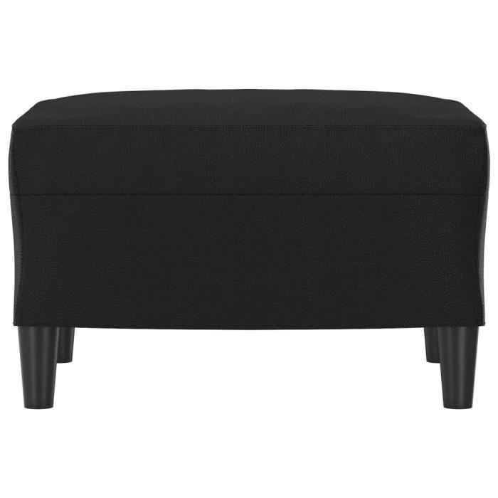 349287 vidaXL Footrest Black 60x50x41 Cm Faux Leather