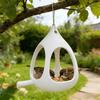 Bird Feeder Food Container Weatherproof Lawn Yard Ornament Compact Patio Outdoor Drainage
