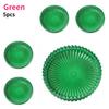 5 Pack Transparent Coaster Set Glass Round Crystal Coaster Drinks Coffee Table Decoration for Home Office Kitchen Bar Restaurant