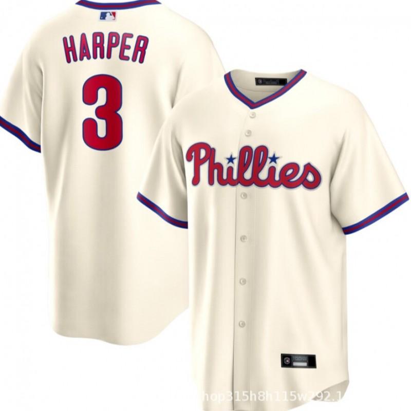 Philadelphia Phillies MLB Baseball Jersey T-Shirt Unisex Short Sleeve Embroidered Fan Apparel