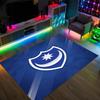Portsmouth FC Design Kristall-Samt-Teppich Gemütlich Nicht?Rutschfester Teppich mit Aufdruck für Schlafzimmer Wohnzimmer Eingang