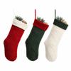 18-Inch Knitted Diamond Pattern Large Christmas Stocking for Gifts - European and American Style