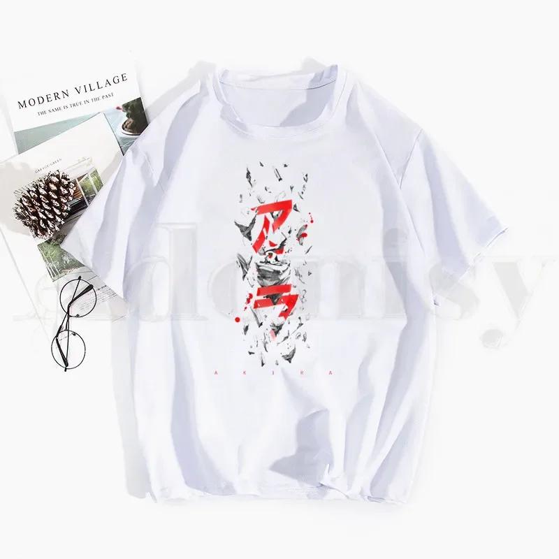 Akira Shotaro Kaneda Motociclista A Cápsula Japão Anime Camisetas Tops Camisetas Homens Mulheres Manga Curta Camiseta Casual Streetwear Engraçado