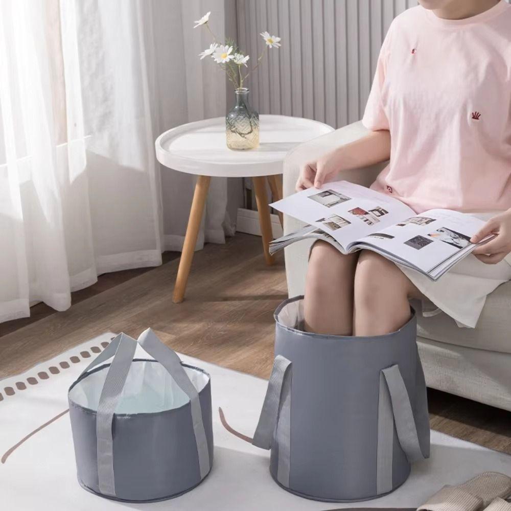 Thickened Foldable Foot Washing Bag Anti-Leak Bucket for Soaking Feet Dormitory