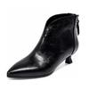 Spitze Mode-Stiefel Damen Herbst und Winter dünner Absatz Reißverschluss hinten High Heel Stiefel Stiefeletten Temperament Katze und Damen Kurzstiefel