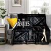 Coperta Flanella 3D The B-Beatles Rock Band Star Morbida Calda Plaid per Camera da Letto Soggiorno Letto Viaggio Campeggio Picnic Regalo