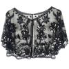 Sparkling Short Scarf Shawl With Glittering Sequined For Women And Girl Beach Event Evening Party Dressingup Accessory