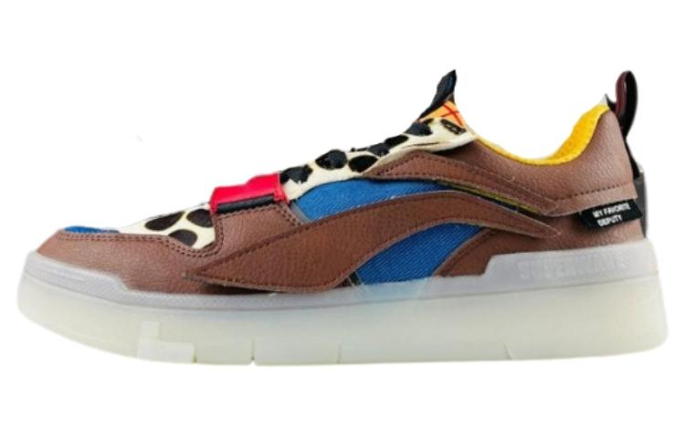 Disney x Li Ning Wave История игрушек Нескользящая Амортизация Износостойкие Низкие Кеды для Скейтборда Унисекс Коричневый AGCS281-1 41.5