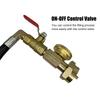 Propane Refill Adapter Hose with Gauge and ON Off Control Valve, 3 FT 36 Inch Extension Hose for 1LB Propane Gas Tanks