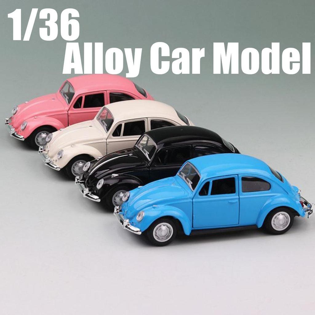 Klassischer 1967 Volkswagen VW Classic Beetle Bug Vintage Maßstab 1:36 Druckguss-Metall-Rückziehauto-Modellspielzeug für Geschenk/Kinder