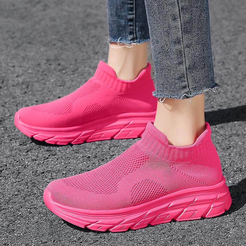 Women’s Moccasins Loafers Casual Slip on Walking Shoes Summer Men’s Slip-ons Lightweight Socks Shoes for Girls Large Size 35-46