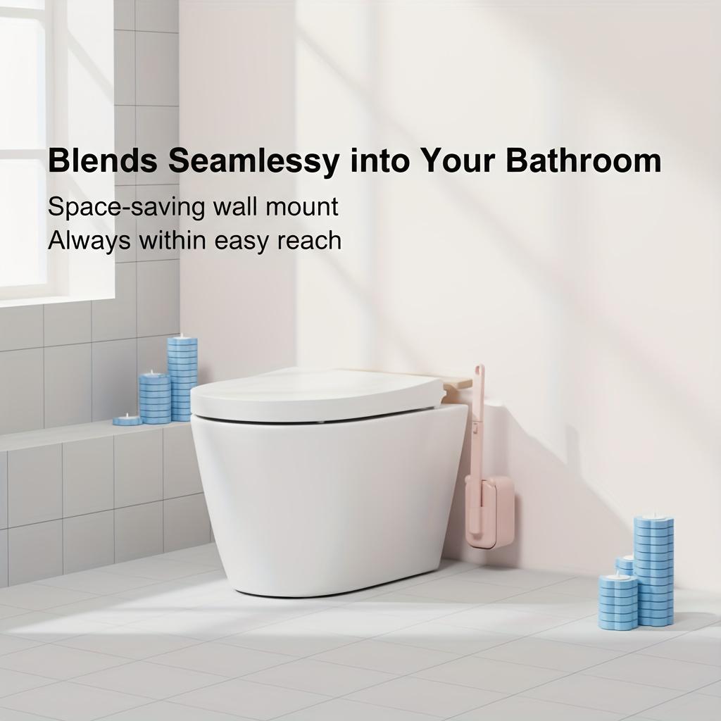 Disposable Toilet Brush Set Replaceable Refill Heads Wall Mounted Bowl Cleaner 360°No Dead Angle Cleaning Brush Bathroom Hygiene