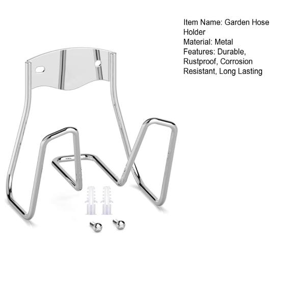 Wall-Mounted Garden Hose Holder Storage Hook Corrosion Resistant Strong Load-bearing Water Pipe Hanger