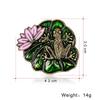Cute Cartoon Lotus Leaf Frog Breastpin Chic Refined Brooch Halloween Xmas Gift