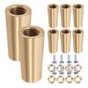 8Pcs Brass Craft Accessories - Premium Solid Brass Conical Feet for Wooden Trays Cutting Boards Jewelry Box Display Riser