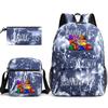 Among Us Themen 3-teiliges Schulrucksack-Set für Teenager Wasserdichter Canvas-Rucksack mit Laptopfach Umhängetasche Federmäppchen