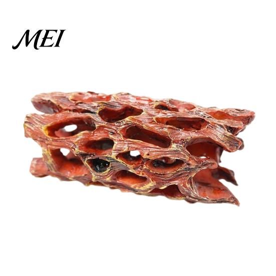 Ornament for Small Tanks Aquarium Shrimp Cave, Artificial Tree Trunk Hide, Fish Tank Tropical Cave Hideout, Realistic Betta Hiding And Resting