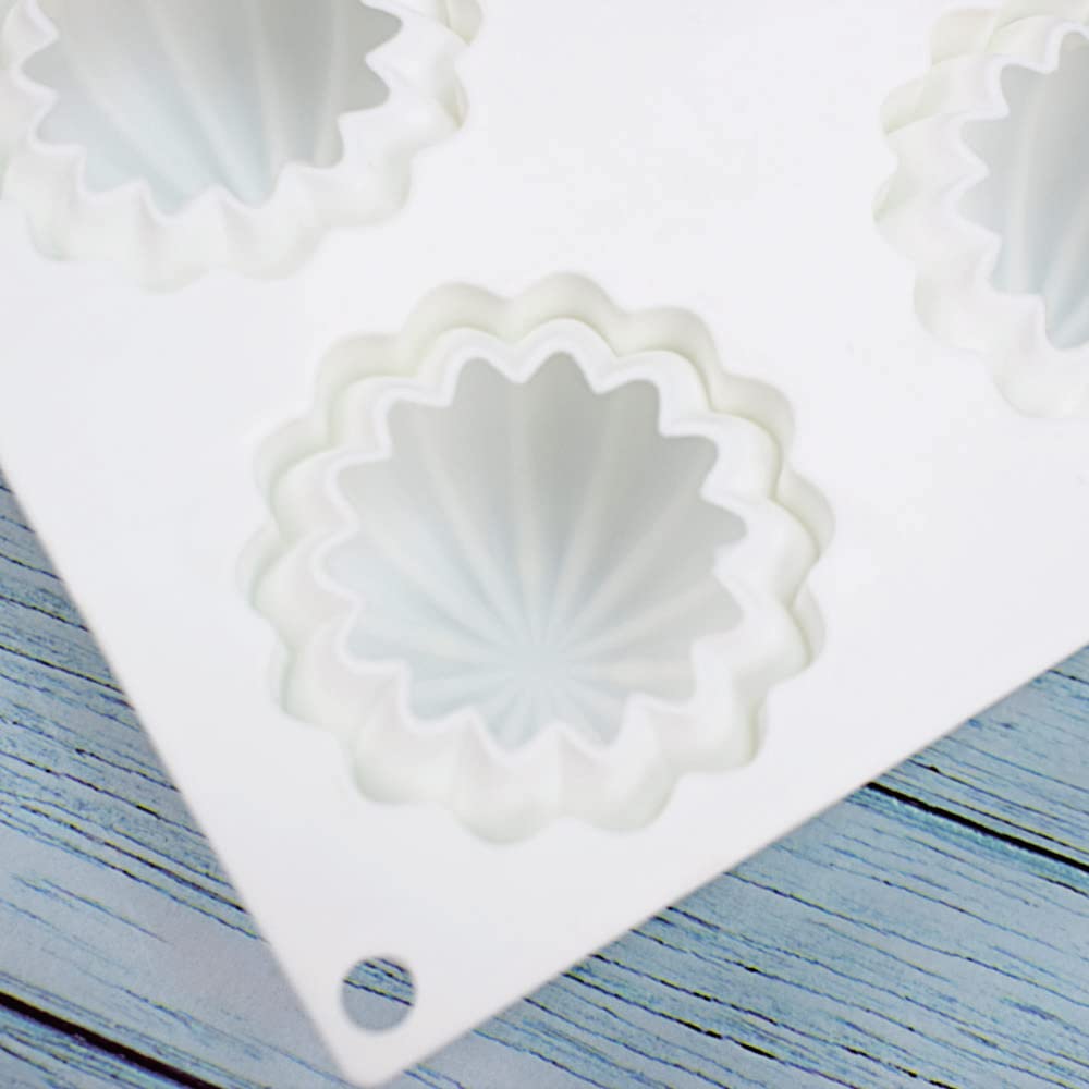 Silicone Mousse Cake Mold, Baked Food Dessert Mousse DIY Chocolate Soap Candle Mold, Cactus Shape, 8 Holes