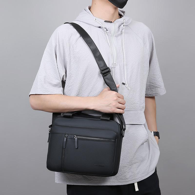 Herren Professionelle Business Aktentasche - Wasserdichte Büro Umhängetasche mit Reißverschlussfach