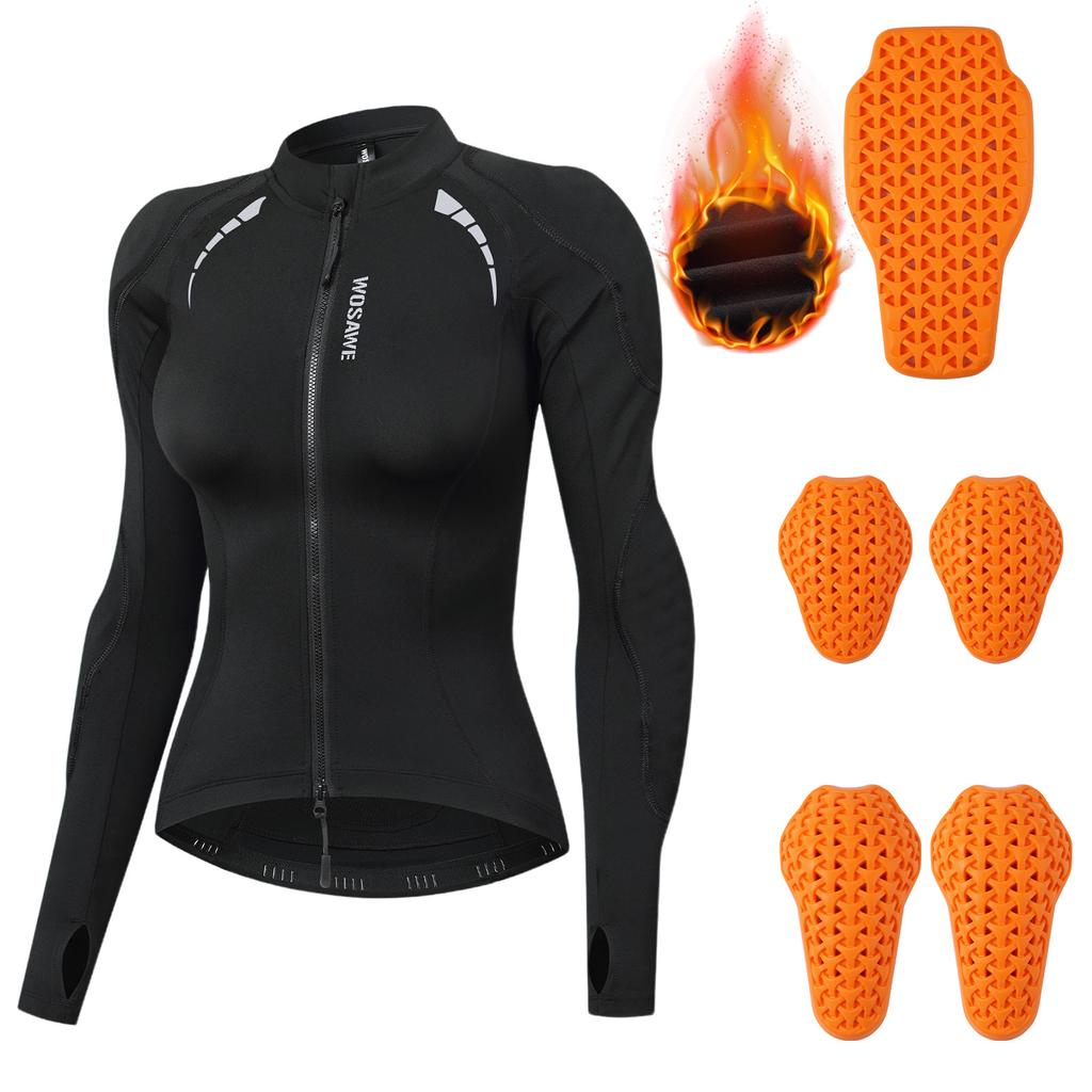 WOSAWE Women Motorcycle Jacket Body Armor CE Certified Summer Downhill Motocross Riding Clothing Protection Racing Reflective