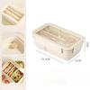 Microwave Safe Heating Lunch Box Fruit Bento Container with Cutlery Set Portable Meal Prep Box for Office Workers Daily Lunch