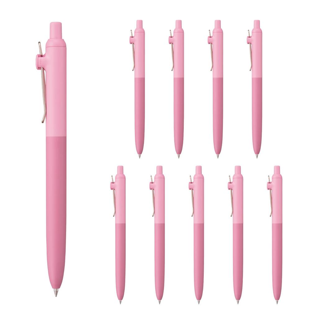 Mitsubishi Pencil Uniball ZENTO Standard B Lotus Pink Ballpoint 0.5 Water-Based Pens, 10-Pack, UBNZSC05B.13