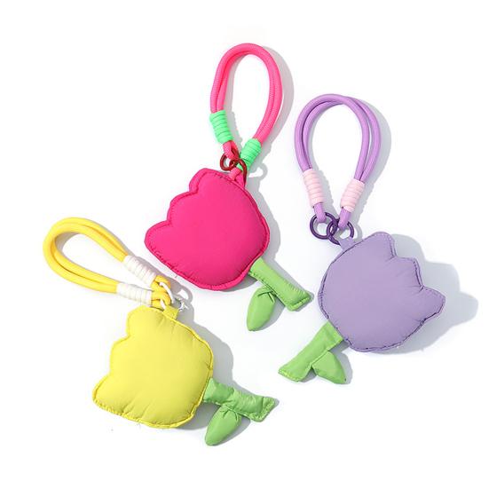 Tulip Earbuds Case Cover Soft Protective Earbud Pouch Shockproof Storage Bag Cute Flower Pouch for Wireless Earbuds Case