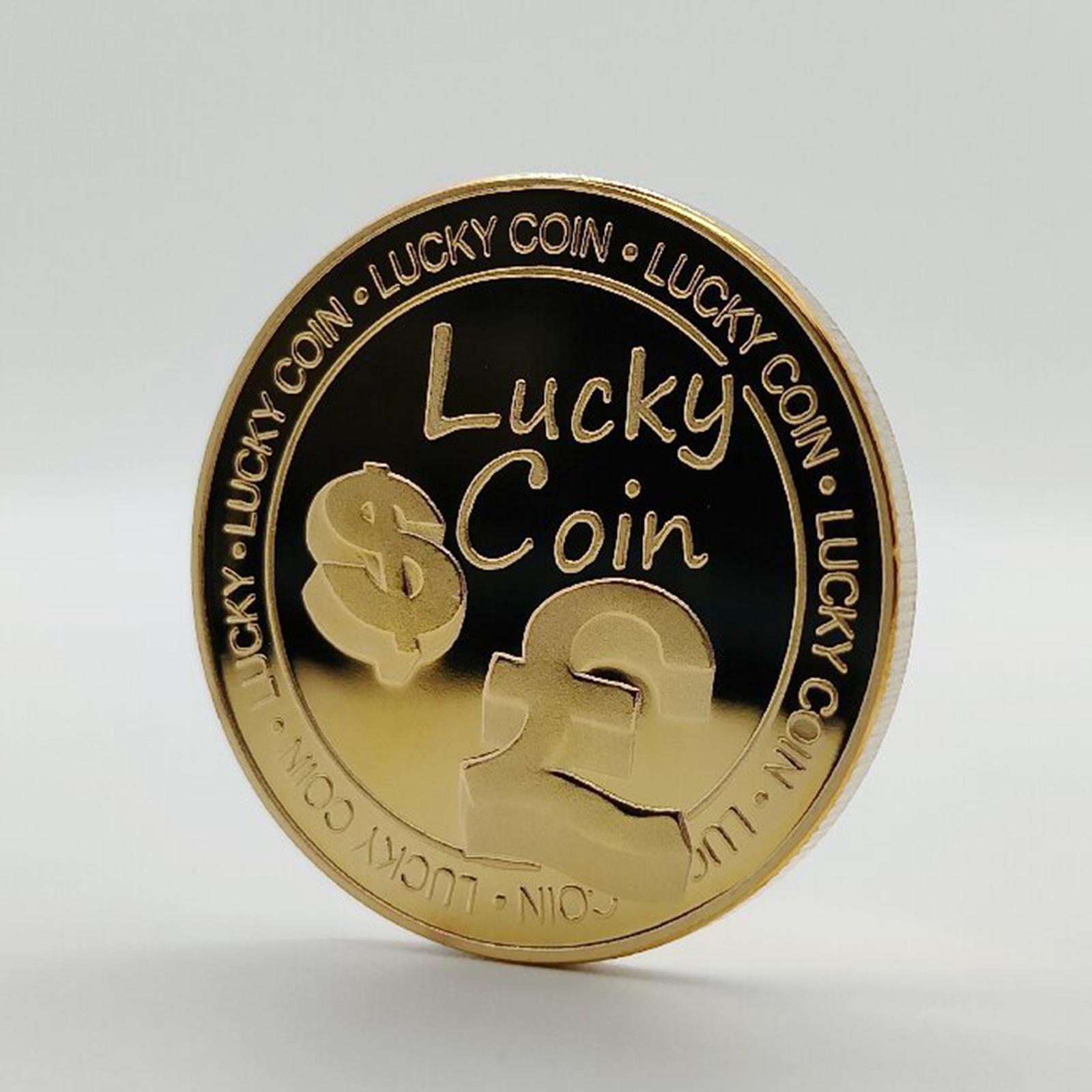 

1pc, Lucky Coin, Each Petal On The Shamrock, This Brings A Wish Your Way, Good Health, Good Luck, And Happiness For Every Day золотий