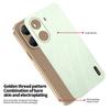 For Xiaomi Poco X7 Pro, Phone Case Luxury Brushed Leather Electroplated Bumper Soft TPU Cover