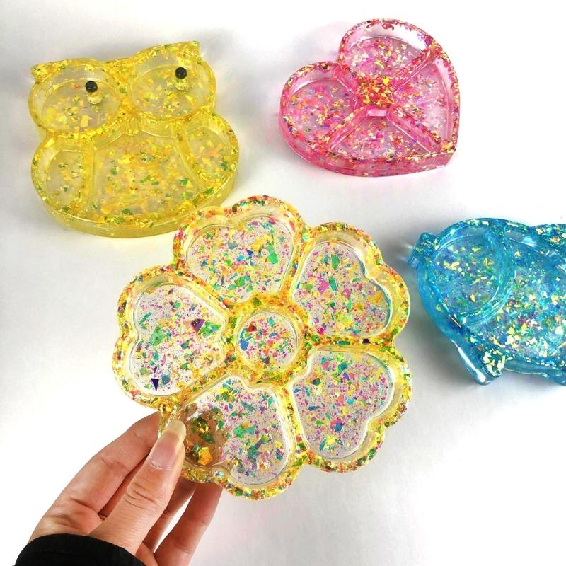 Úložný box Pryskyřičná silikonová forma Květina Srdce Krabičky na drobnosti a šperky Epoxidová forma pro epoxidovou pryskyřici DIY-Domácí dekorace