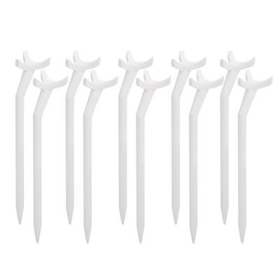 10pcs Plastic Curved Golf Tees White Durable Lightweight Accessory for Training Practicing