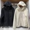 Winter Hooded Lamb Wool Velvet Polar Fleece Jacket Women's Casual Top Outdoor Camping Hiking Fishing Thermal Polartec Coat